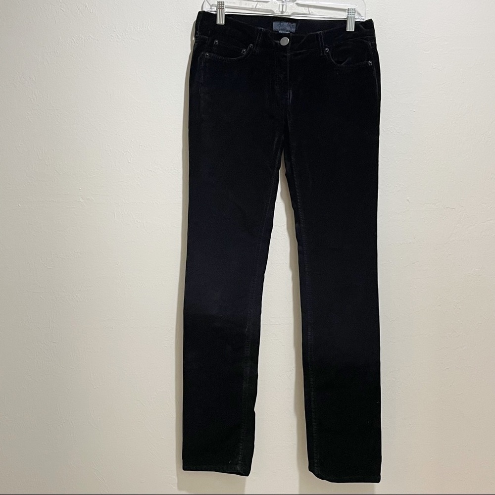 FCUK FRENCH CONNECTION JEANS Women’s Black Velvet 5 Pocket Stretch Jeans Size 6